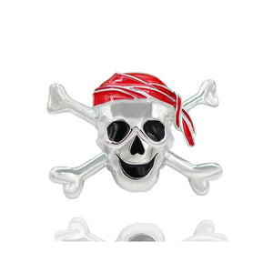 Arrival Copper Crossbones Pirate Brooch Pin for Suit Dress Hat Bag Hijab