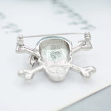 Arrival Copper Crossbones Pirate Brooch Pin for Suit Dress Hat Bag Hijab