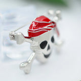 Arrival Copper Crossbones Pirate Brooch Pin for Suit Dress Hat Bag Hijab