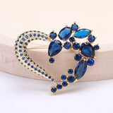 Love Shape Zircon Brooch Pin Women Jewelry Accessories