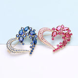Love Shape Zircon Brooch Pin Women Jewelry Accessories