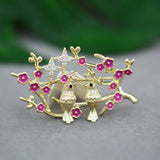 Chinese Love Bird Brooch for Suit Hijab Pins