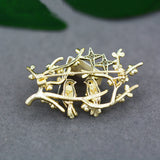 Chinese Love Bird Brooch for Suit Hijab Pins