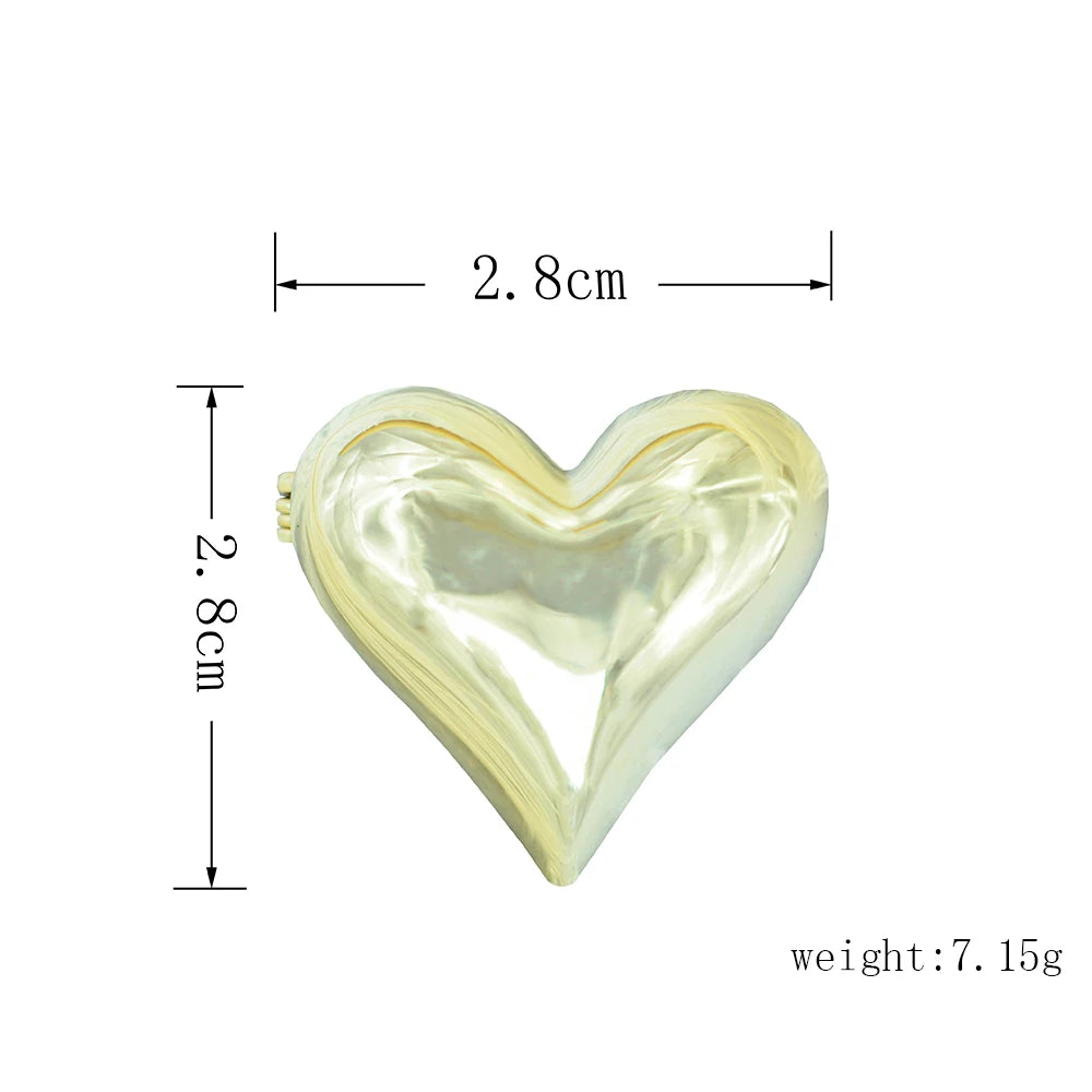 Heart Shape Brooches Copper Corsage Suit Scarf Hat Pins for Women Girls