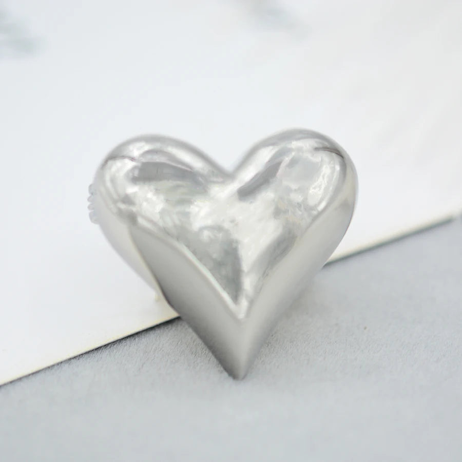 Heart Shape Brooches Copper Corsage Suit Scarf Hat Pins for Women Girls