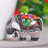Colorful Elephant Shape Enamel Brooch Pin for Women Kids