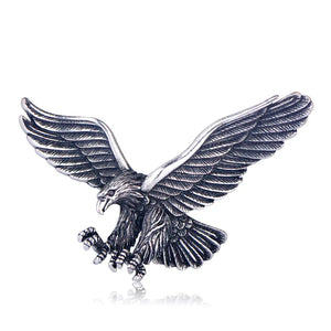 Vintage Antique Silver Jewelry Flying Eagle Brooch Men Boys Suit Scarf Accessori