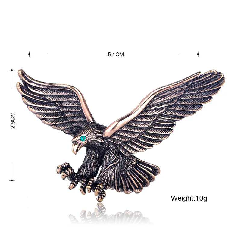 Vintage Antique Silver Jewelry Flying Eagle Brooch Men Boys Suit Scarf Accessori