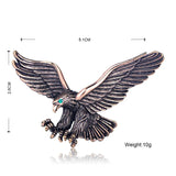 Vintage Antique Silver Jewelry Flying Eagle Brooch Men Boys Suit Scarf Accessori