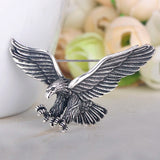 Vintage Antique Silver Jewelry Flying Eagle Brooch Men Boys Suit Scarf Accessori