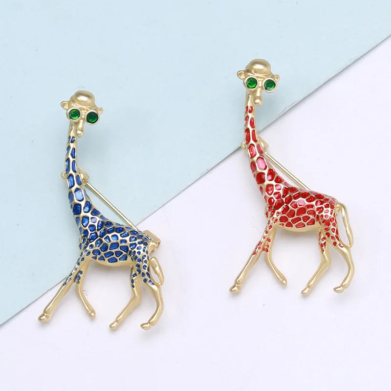 Vintage Giraffe Brooch Suit Coat Women Buttons