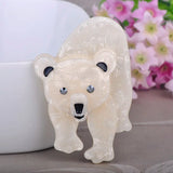 Brown Bear Shape Brooch Acrylic Jewelry Lady Kid Party Gift Chest Ornament