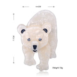 Brown Bear Shape Brooch Acrylic Jewelry Lady Kid Party Gift Chest Ornament