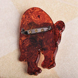 Brown Bear Shape Brooch Acrylic Jewelry Lady Kid Party Gift Chest Ornament