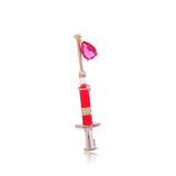 Zircon Water Drop Enamel Brooch Pin for Work Banquet