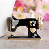 Enamel Sewing Machine Brooch for Women Girls