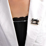 Enamel Sewing Machine Brooch for Women Girls