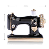 Enamel Sewing Machine Brooch for Women Girls