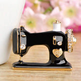 Enamel Sewing Machine Brooch for Women Girls