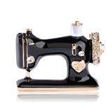 Enamel Sewing Machine Brooch for Women Girls