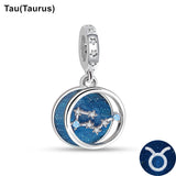 925 Silver Zodiac Constellation Pendant Charm DIY Beads