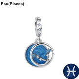 925 Silver Zodiac Constellation Pendant Charm DIY Beads