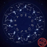 925 Silver Zodiac Constellation Pendant Charm DIY Beads
