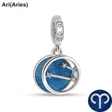 925 Silver Zodiac Constellation Pendant Charm DIY Beads