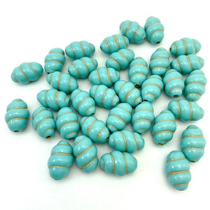 Vintage Carved Acrylic Beads 12x18mm DIY Bracelet Necklace