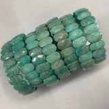 Amazonite Stone Beads Bracelet Natural Gemstone Bangle For Woman