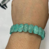 Amazonite Stone Beads Bracelet Natural Gemstone Bangle For Woman