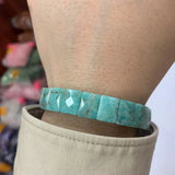 Amazonite Stone Beads Bracelet Natural Gemstone Jewelry Bangle For Woman