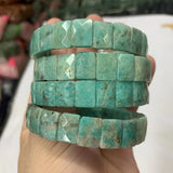 Amazonite Stone Beads Bracelet Natural Gemstone Jewelry Bangle For Woman