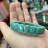 Amazonite Stone Beads Bracelet Natural Gemstone Jewelry Bangle For Woman