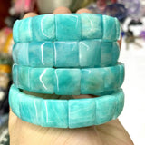 Amazonite Stone Bracelet Natural Gemstone DIY Jewelry Bangle