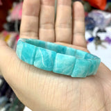 Amazonite Stone Bracelet Natural Gemstone DIY Jewelry Bangle