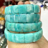 Amazonite Stone Bracelet Natural Gemstone DIY Jewelry Bangle