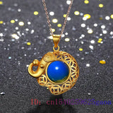 Amber Elephant Pendant 925 Silver Necklace Gemstones Gift