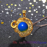 Amber Elephant Pendant 925 Silver Necklace Gemstones Gift