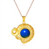 Amber Elephant Pendant 925 Silver Necklace Gemstones Gift