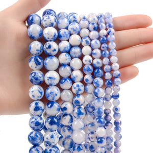 Persian Jade Loose Spacer Beads Natural Stone DIY For Charm Jewelry