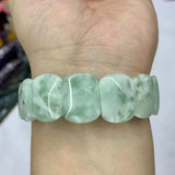 Angelite Stone Beads Bracelet Natural Gemstone Bangle For Women Men Gift