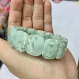 Angelite Stone Beads Bracelet Natural Gemstone Bangle For Women Men Gift