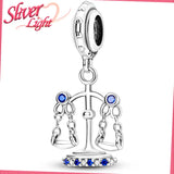 Balance Pendant 925 Silver Charm Bead Fits Jewelry