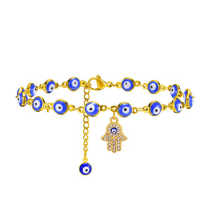 Evil Eyes Hamsa Hand Protection Bracelet