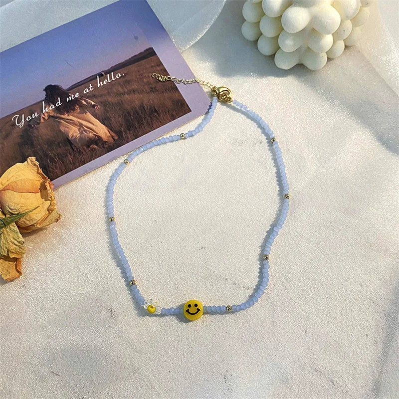 Vintage Beads Summer Necklace Choker for Girls and Women