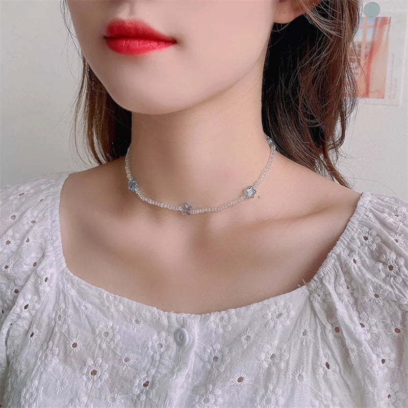 Vintage Beads Summer Necklace Choker for Girls and Women