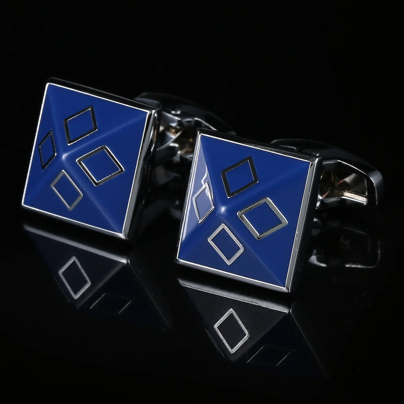 French Border Enamel Cufflinks for Men's Business Casual Shirt