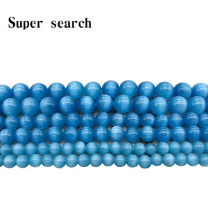 Cat Eye Beads 4-12MM Glass String Loose Beads Opal DIY Charm Jewelry Making