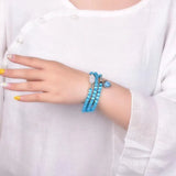 Cat Eye Stone Bracelets with Heart Shape Pendant